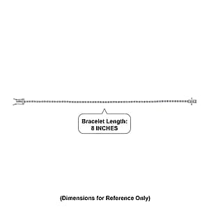 D'Joy Diamond 1.00 ctw Classic Tennis Bracelet in Rhodium Over Sterling Silver (7.25 In)