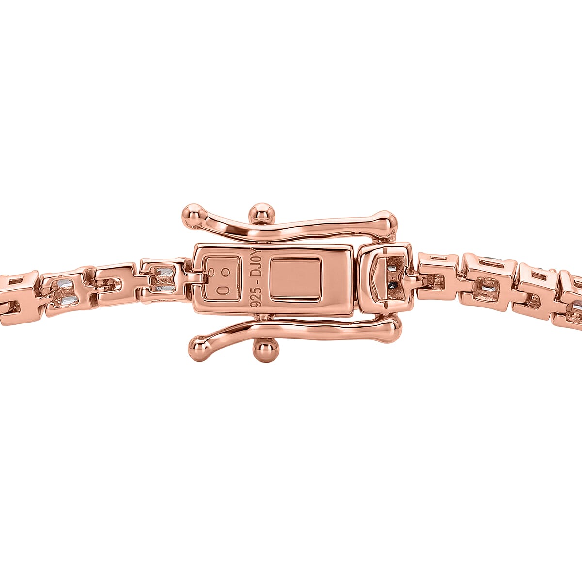 D'Joy Natural Champagne Diamond 1.00 ctw Classic Tennis Bracelet in Rhodium Over Sterling Silver (7.25 In) image number 2