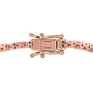 D'Joy Natural Champagne Diamond 1.00 ctw Classic Tennis Bracelet in Rhodium Over Sterling Silver (7.25 In)