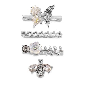 Austrian Crystal and Resin Pearl Set of 4 Apple watch Strap Charms