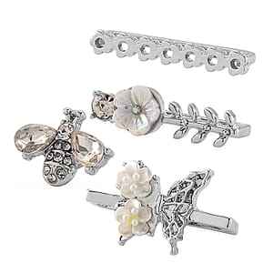 Austrian Crystal and Resin Pearl Set of 4 Apple watch Strap Charms