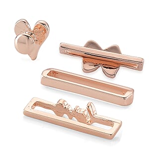 Austrian Crystal and Resin Set of 4 Apple watch Strap Charms in Rosetone