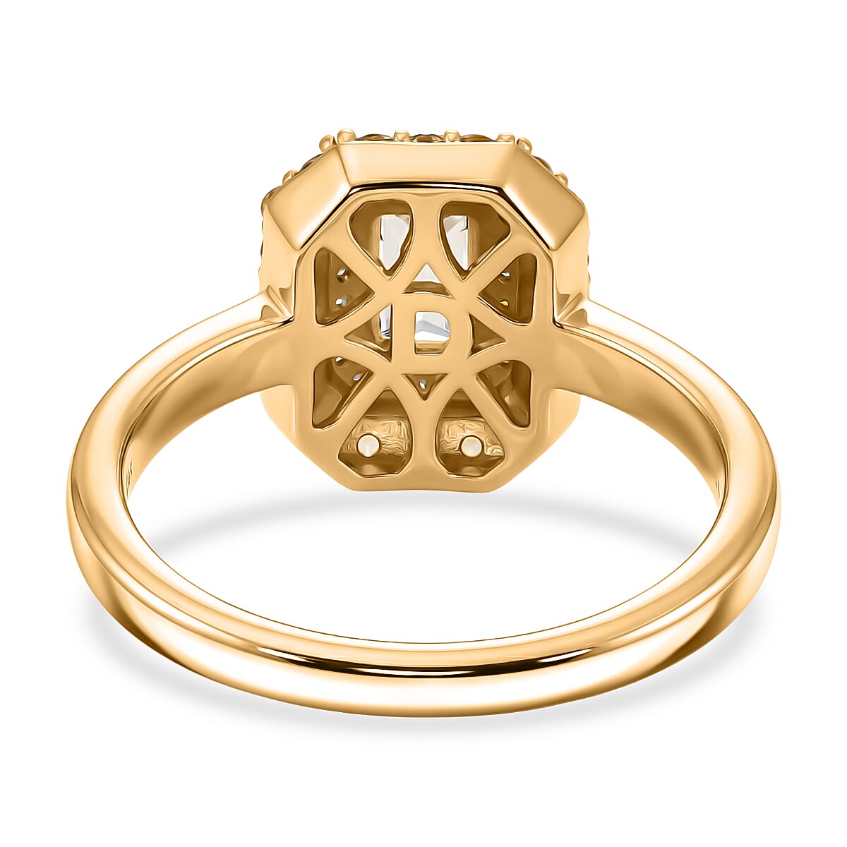 D'Joy AAA Turkizite and Multi Gemstone 1.50 ctw Golden Aura Ring in 18K Vermeil Yellow Gold Over Sterling Silver (Size 8.0)
