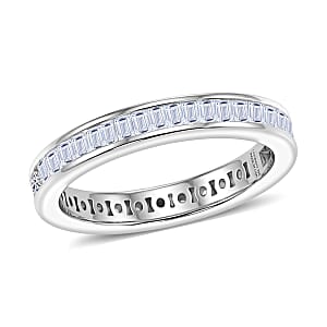 Luxuriant Lab Grown Diamond G-H SI 1.00 ctw Ring in Rhodium Over Sterling Silver (Size 8.0)