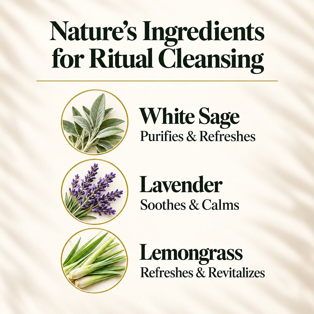 Livmore Set of 3 Cleansing Water (White Sage, Lavender, Lemon Grass) 7.5oz/each