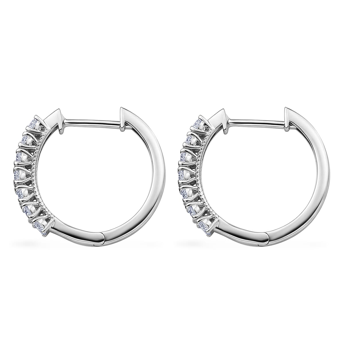 D'Joy Cambodian Blue Zircon 2.65 ctw Earrings in Rhodium Over Sterling Silver image number 3