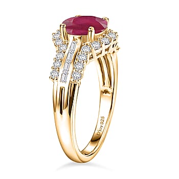 Niassa Ruby/4/Yellow Gold Over Sterling Silver / 12 - Product card gallery slide 4 (10178792587577)