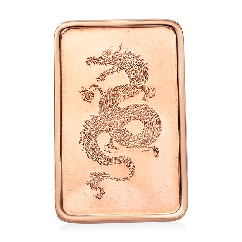Copper Dragon Embossed Bar (10g)
