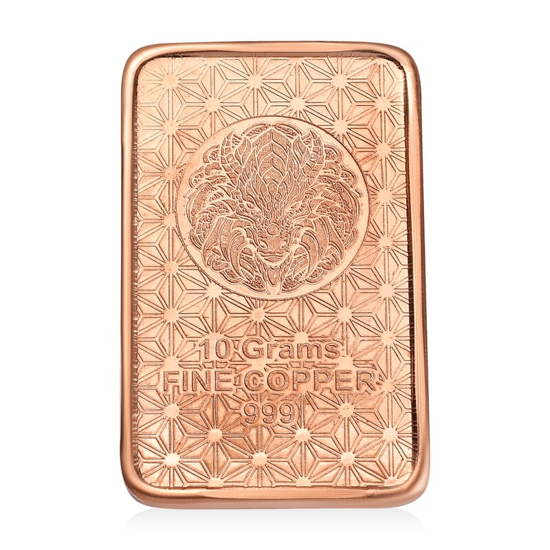 Copper Dragon Embossed Bar (10g)