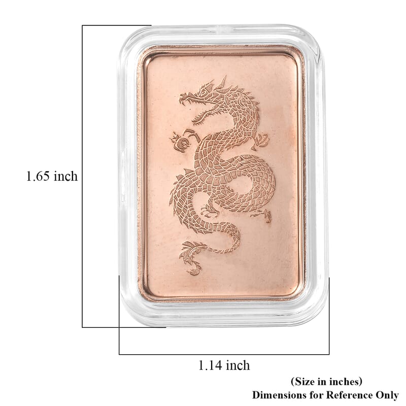 Copper Dragon Embossed Bar (10g)