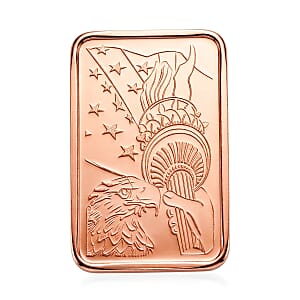 Copper Liberty Torch & American Eagle Iconic Embossed Bar (10g)