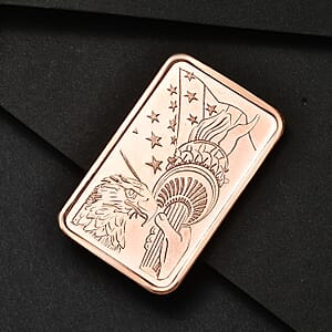 Copper Liberty Torch & American Eagle Iconic Embossed Bar (10g)