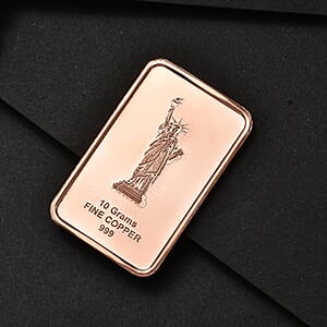 Copper Liberty Torch & American Eagle Iconic Embossed Bar (10g)