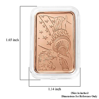 Copper Liberty Torch & American Eagle Iconic Embossed Bar (10g)
