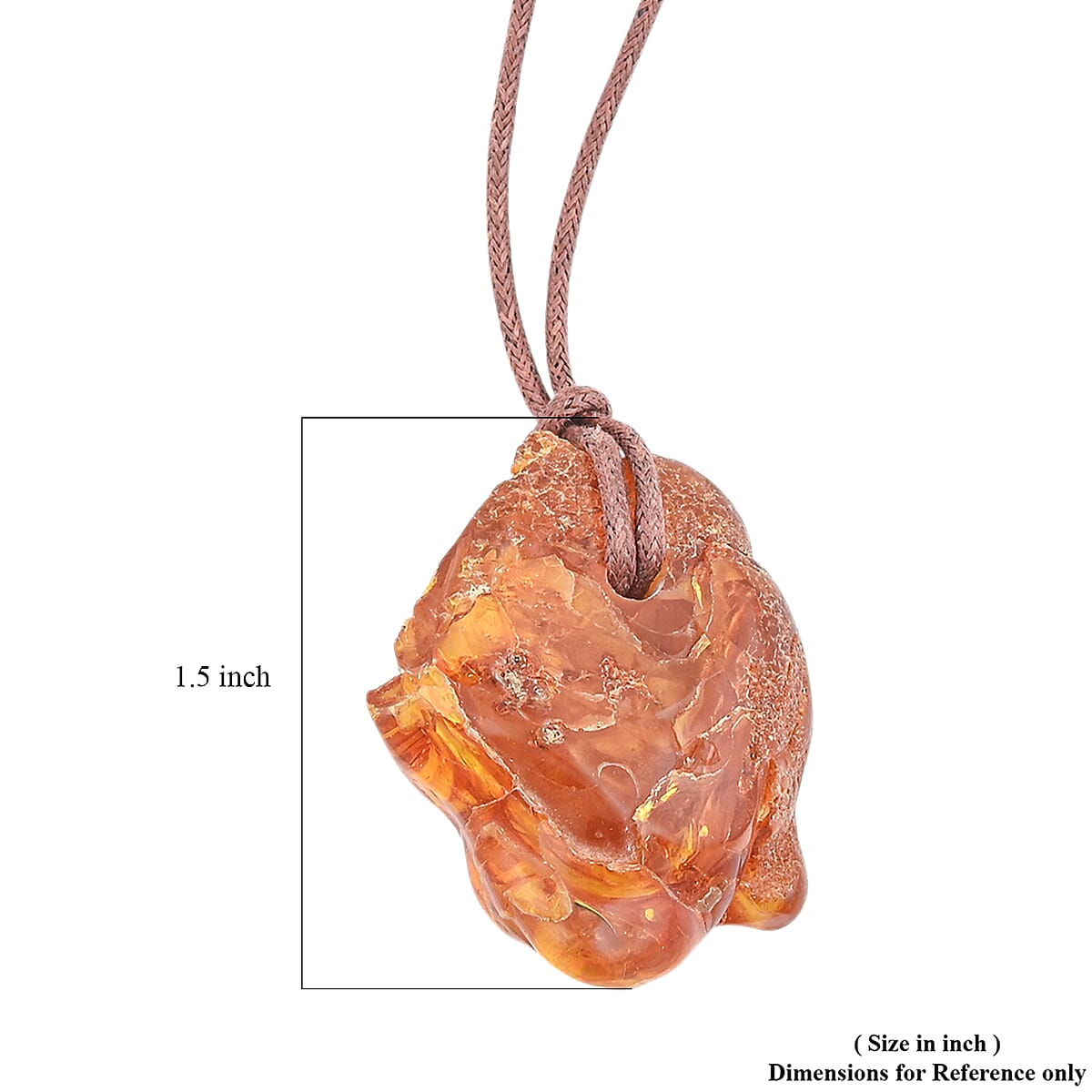  Baltic Amber Brown Rope Necklace (32 Inches) image number 5