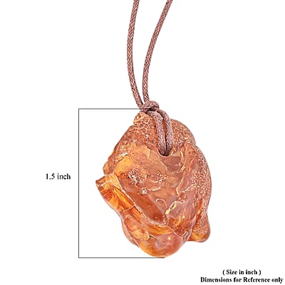Baltic Amber Brown Rope Necklace (32 Inches)