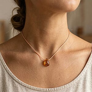 Baltic Amber Baby Pink Rope Necklace (32 Inches)