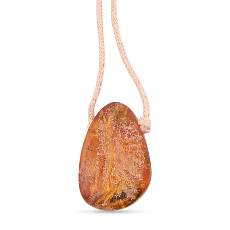 Baltic Amber Baby Pink Rope Necklace (32 Inches)