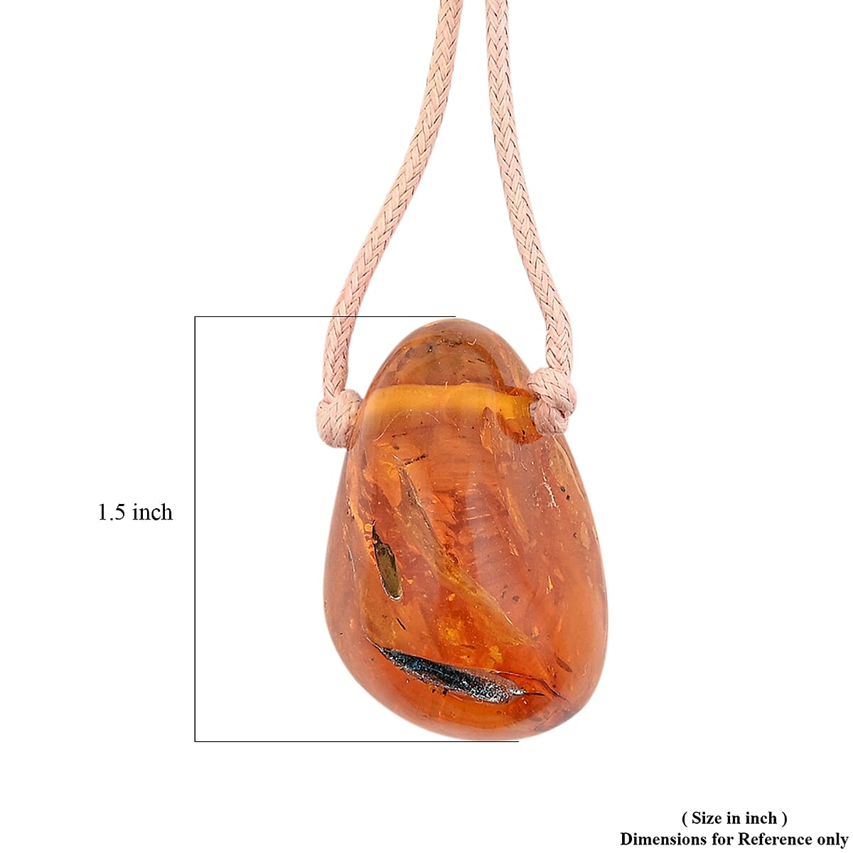 Baltic Amber Baby Pink Rope Necklace (32 Inches) image number 5