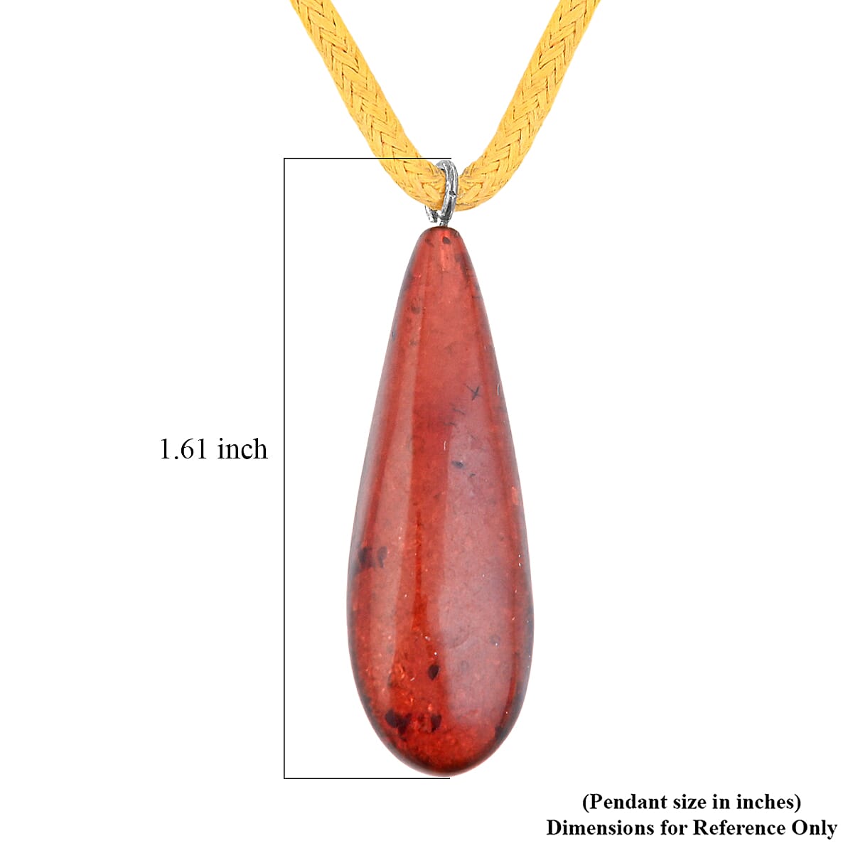 Amber Yellow Rope Necklace (32 Inches)