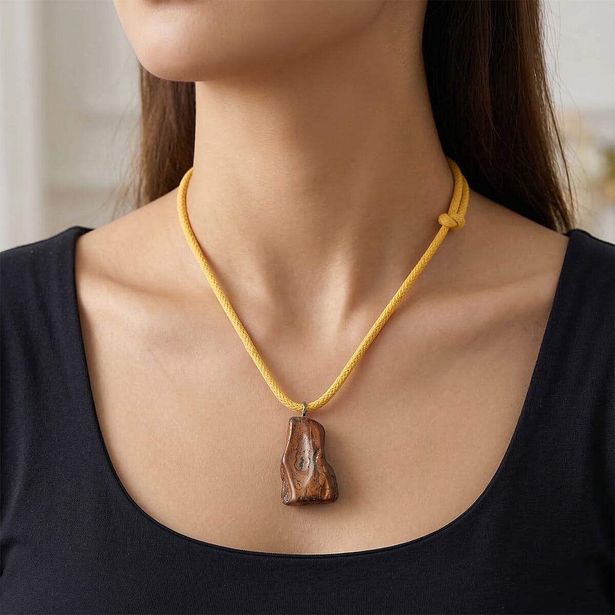 Baltic Amber Yellow Rope Necklace (32 Inches) image number 2