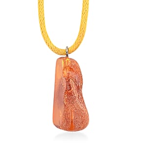 Baltic Amber Yellow Rope Necklace (32 Inches)