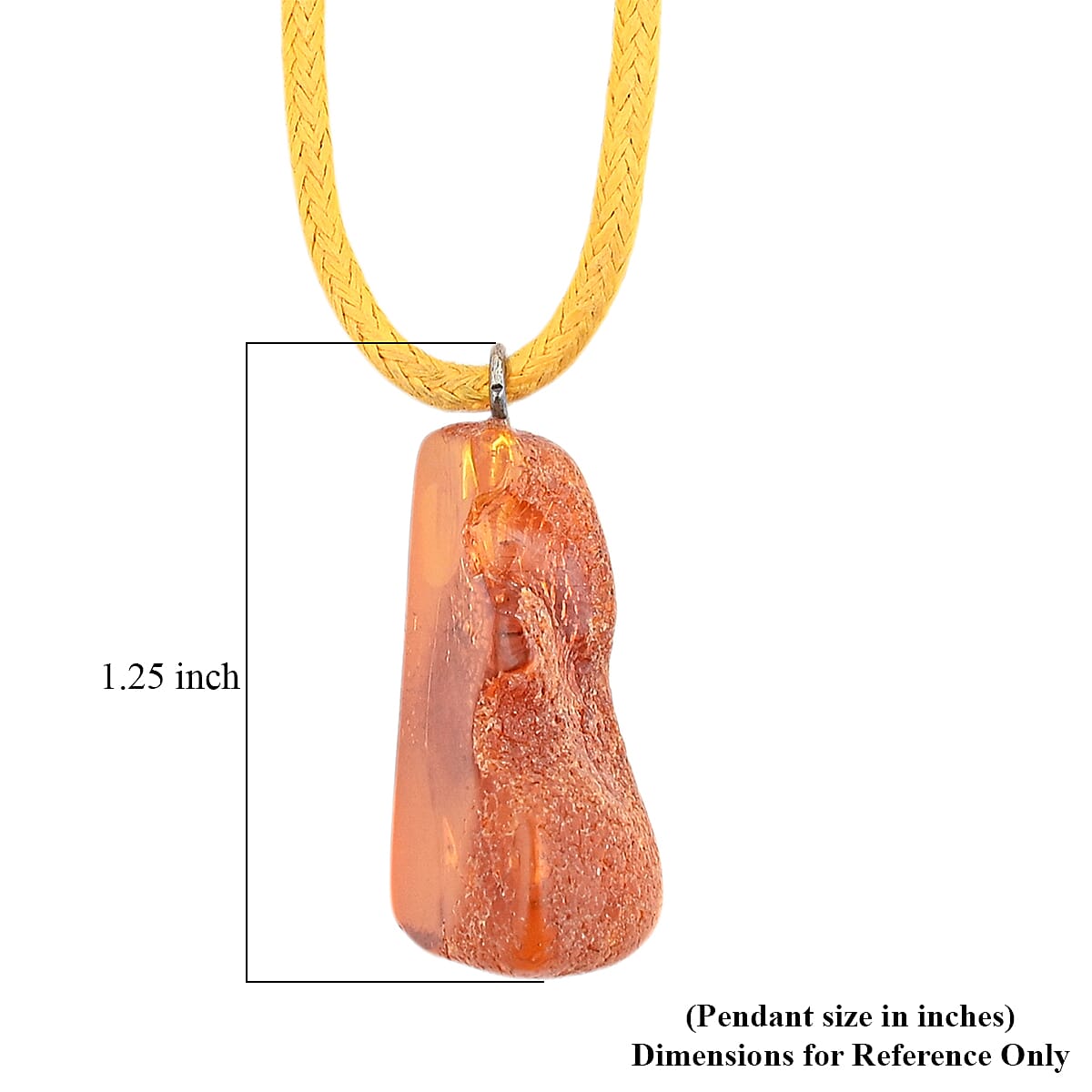 Baltic Amber Yellow Rope Necklace (32 Inches) image number 5