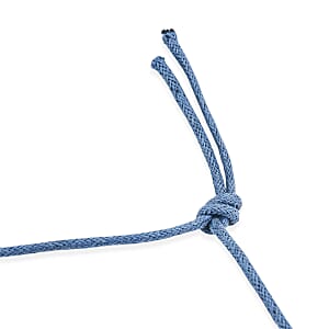 Baltic Amber Blue Rope Necklace (32 Inches)