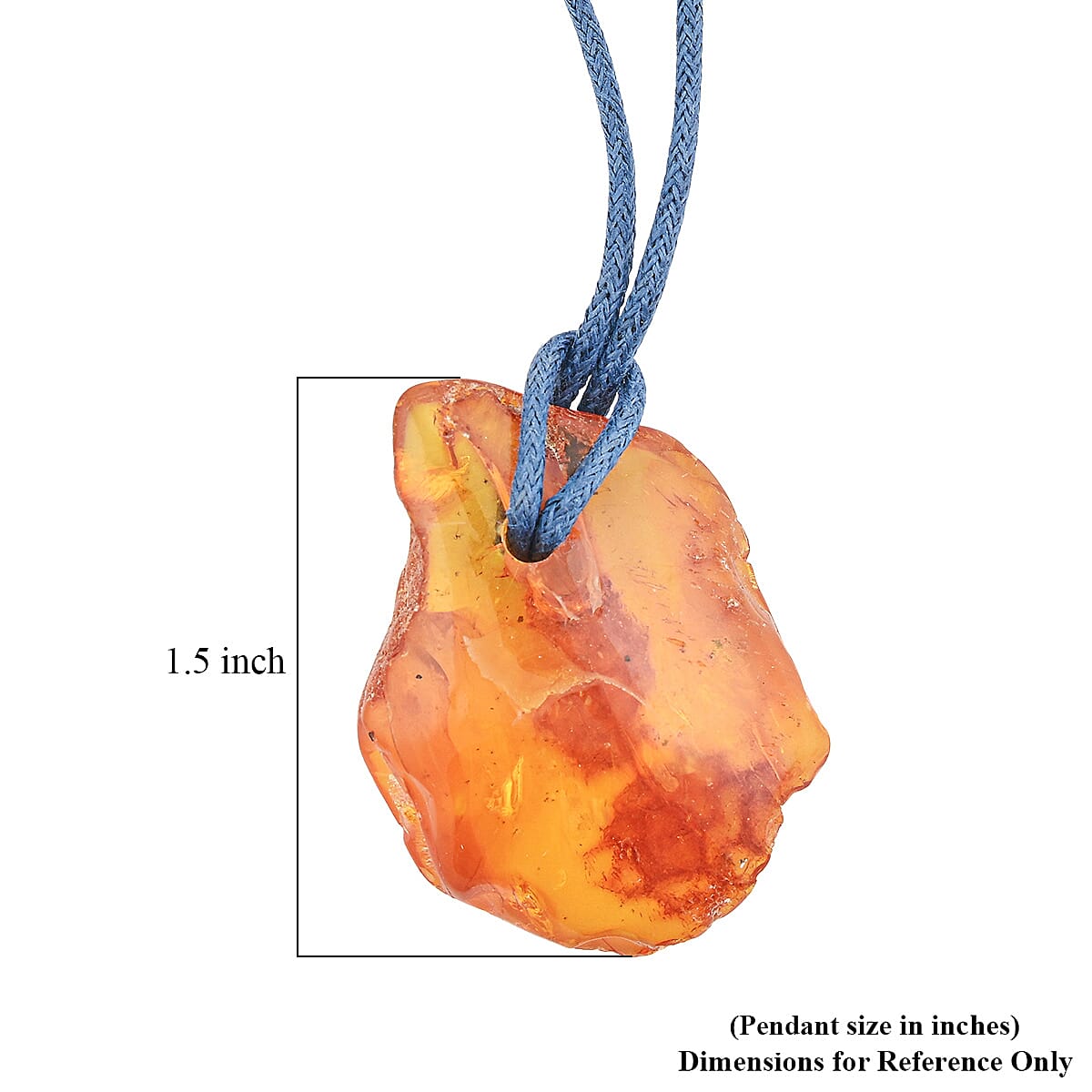 Baltic Amber Blue Rope Necklace (32 Inches) image number 4