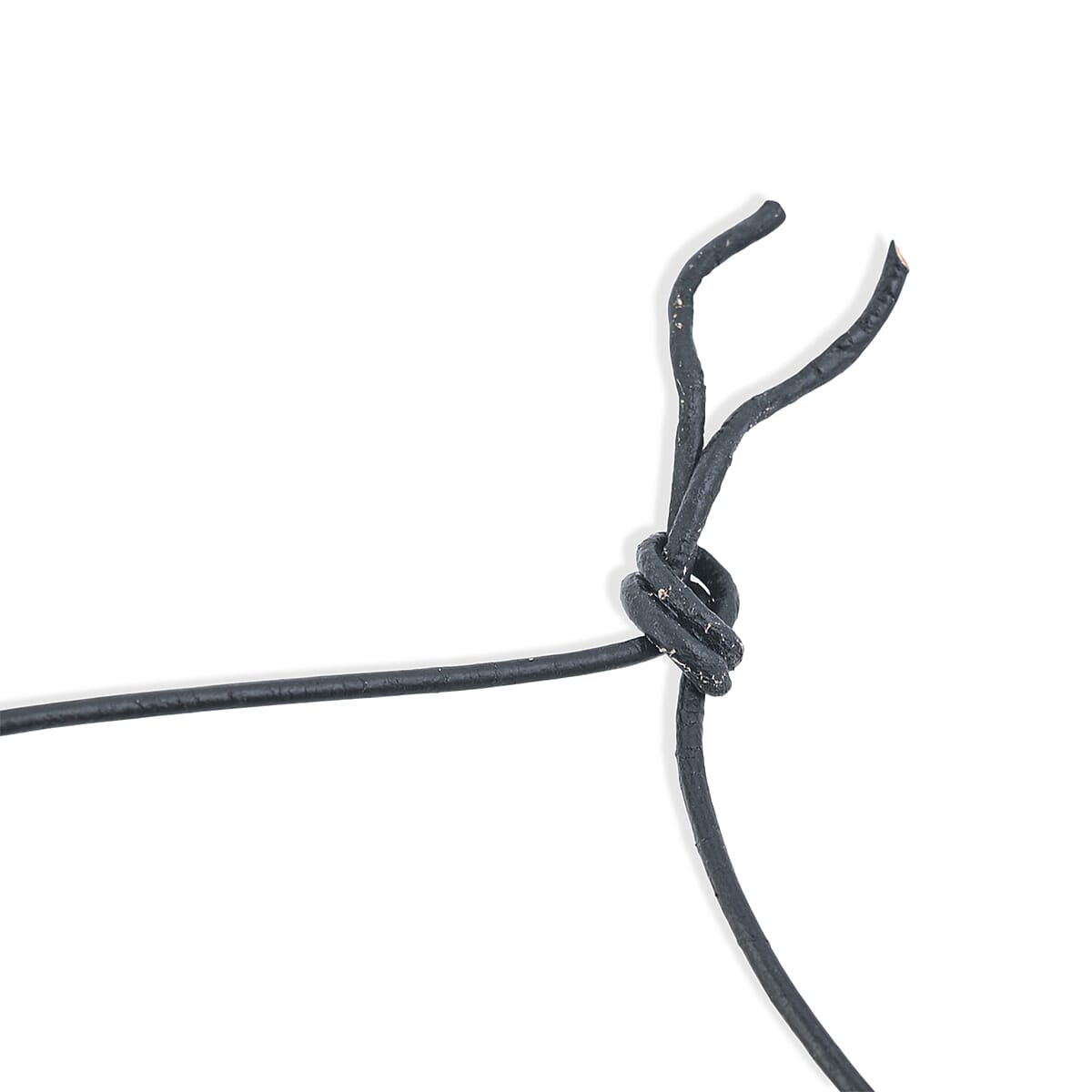 Butterscotch Amber Black Leather Necklace (32 Inches) image number 4