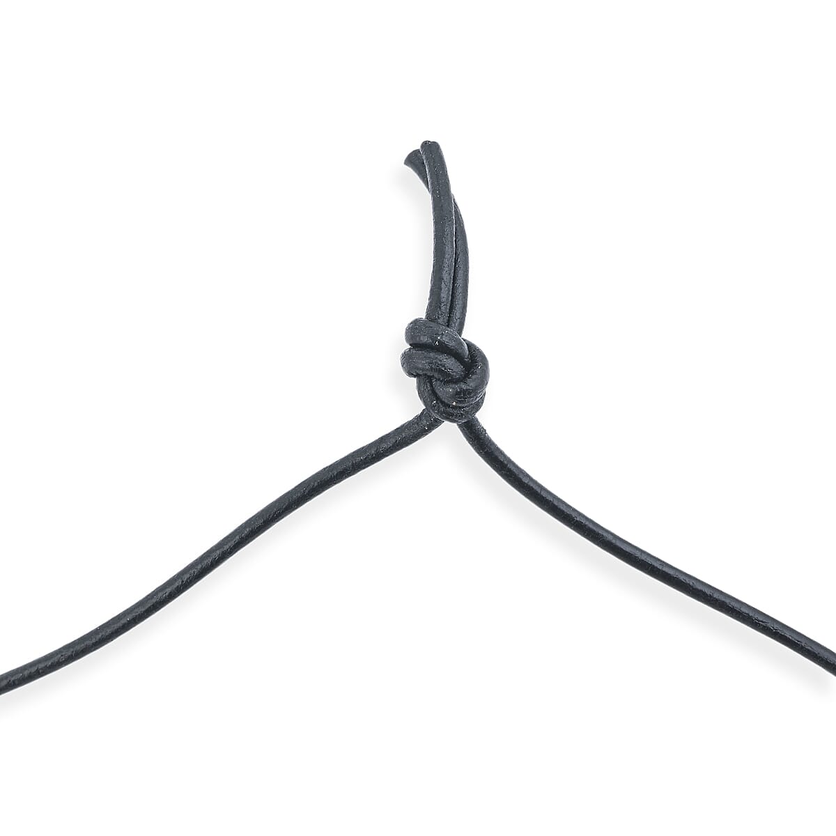 Row Amber Black Leather Necklace (24 Inches)
