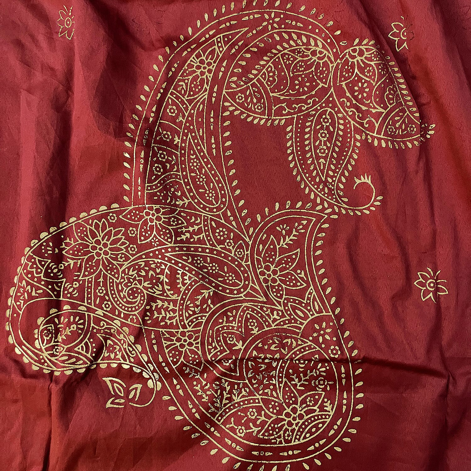 Neelam Fashions Red Gold Foil Kaftan - One Size Fits Most