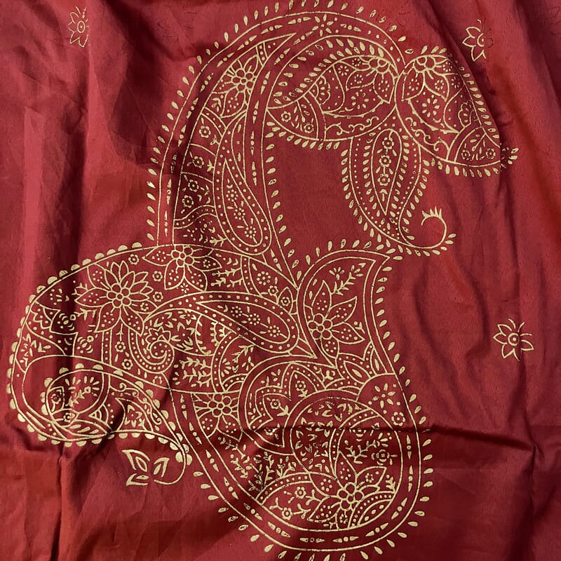 Neelam Fashions Red Gold Foil Kaftan - One Size Fits Most