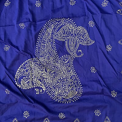 Neelam Fashions Royal Blue Gold Foil Kaftan - One Size Fits Most
