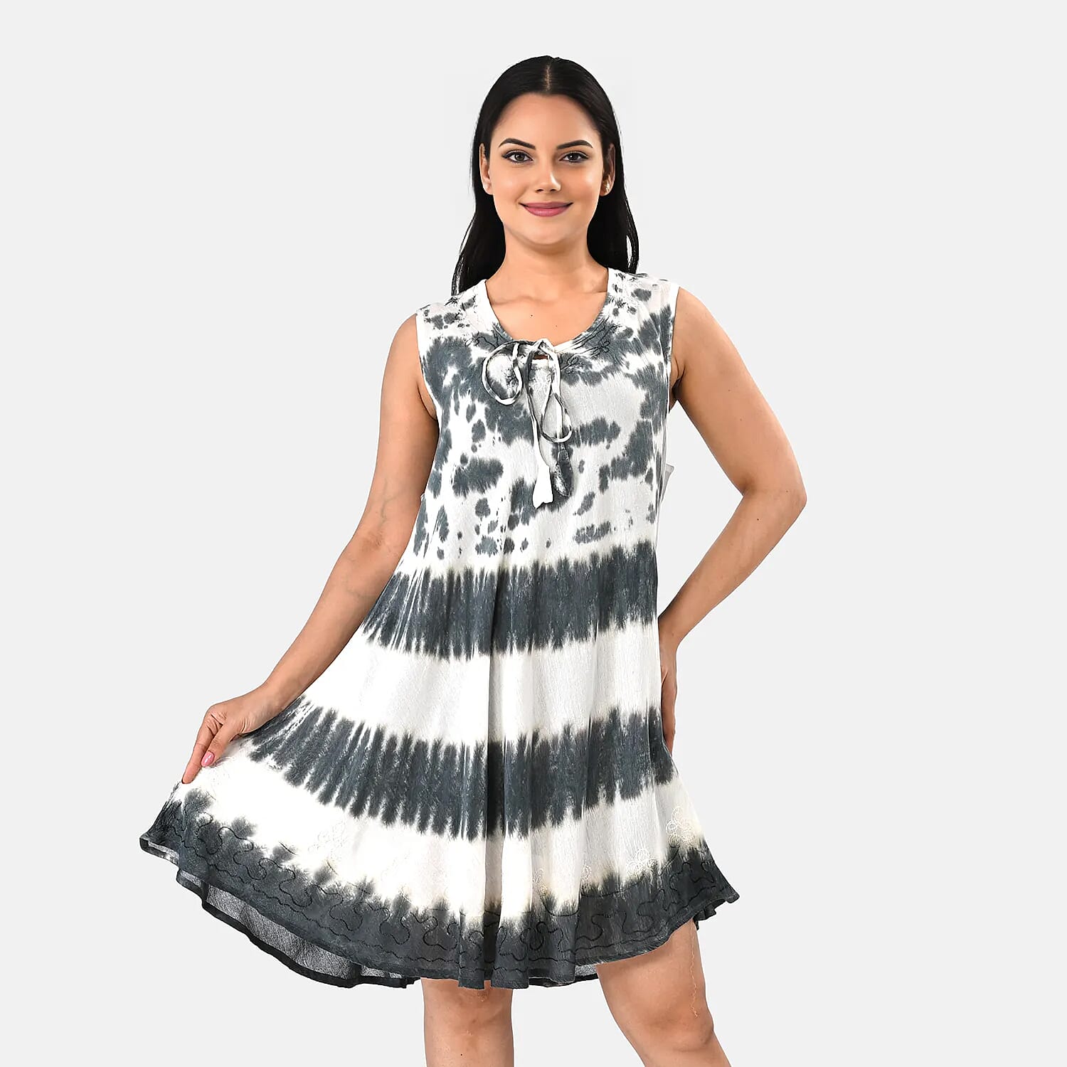 La Marey Grey Tie Dye Umbrella Dress - One Size Fits Most