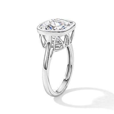 D'Joy Crystal by Swarovski Ring in Platinum Over Sterling Silver (Size 6)