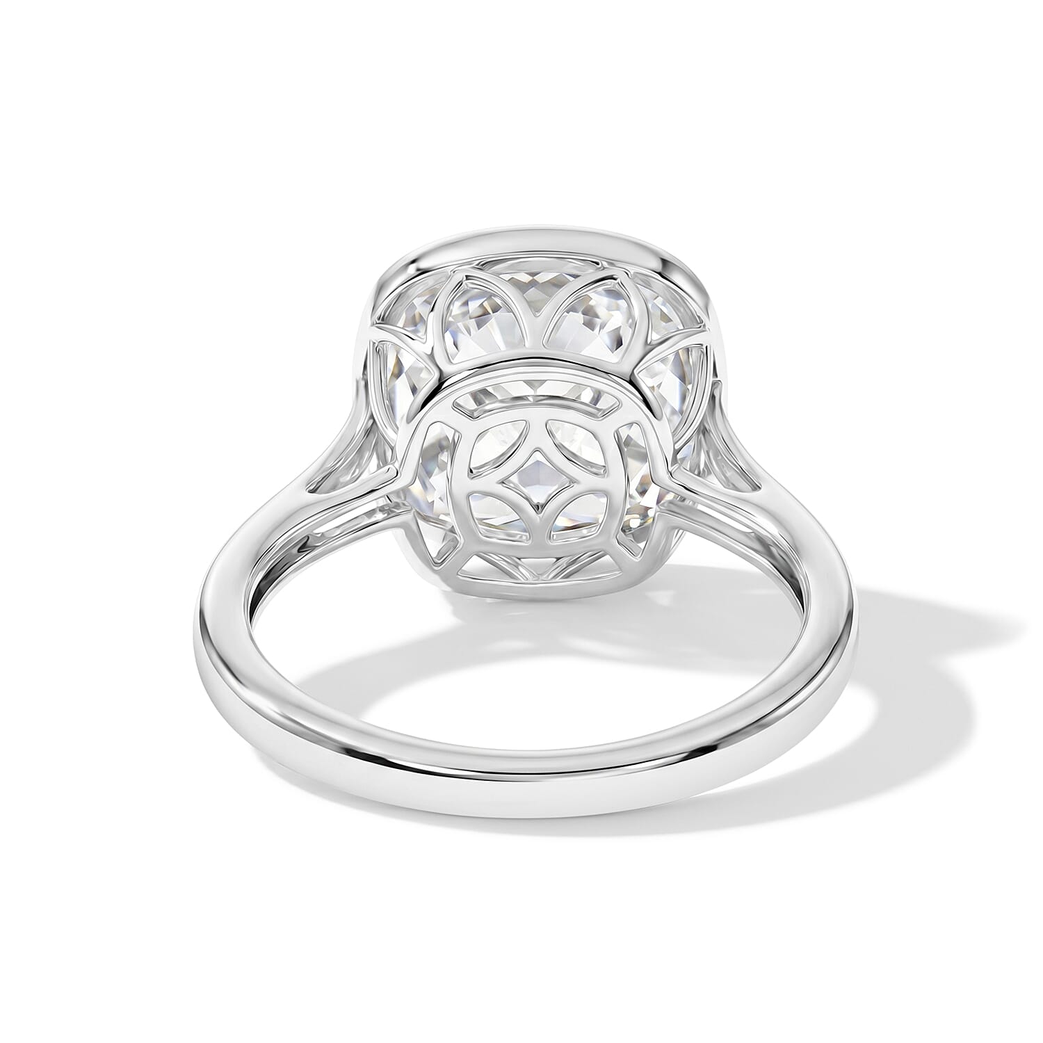 D'Joy Crystal by Swarovski Ring in Platinum Over Sterling Silver (Size 6)