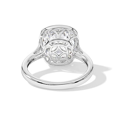 D'Joy Crystal by Swarovski Ring in Platinum Over Sterling Silver (Size 6)