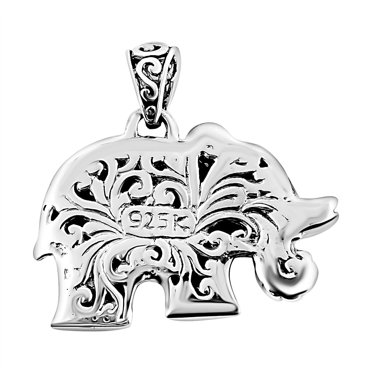 Bali Legacy Elephant Pendant in Sterling Silver 8.60 Grams image number 3