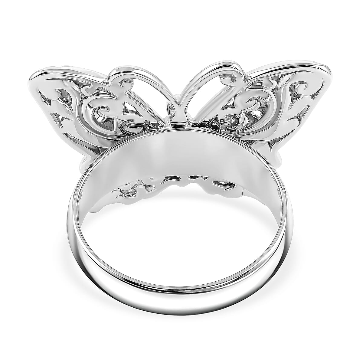 Bali Legacy Butterfly Ring in Sterling Silver (Size 7.0) 6.60 Grams