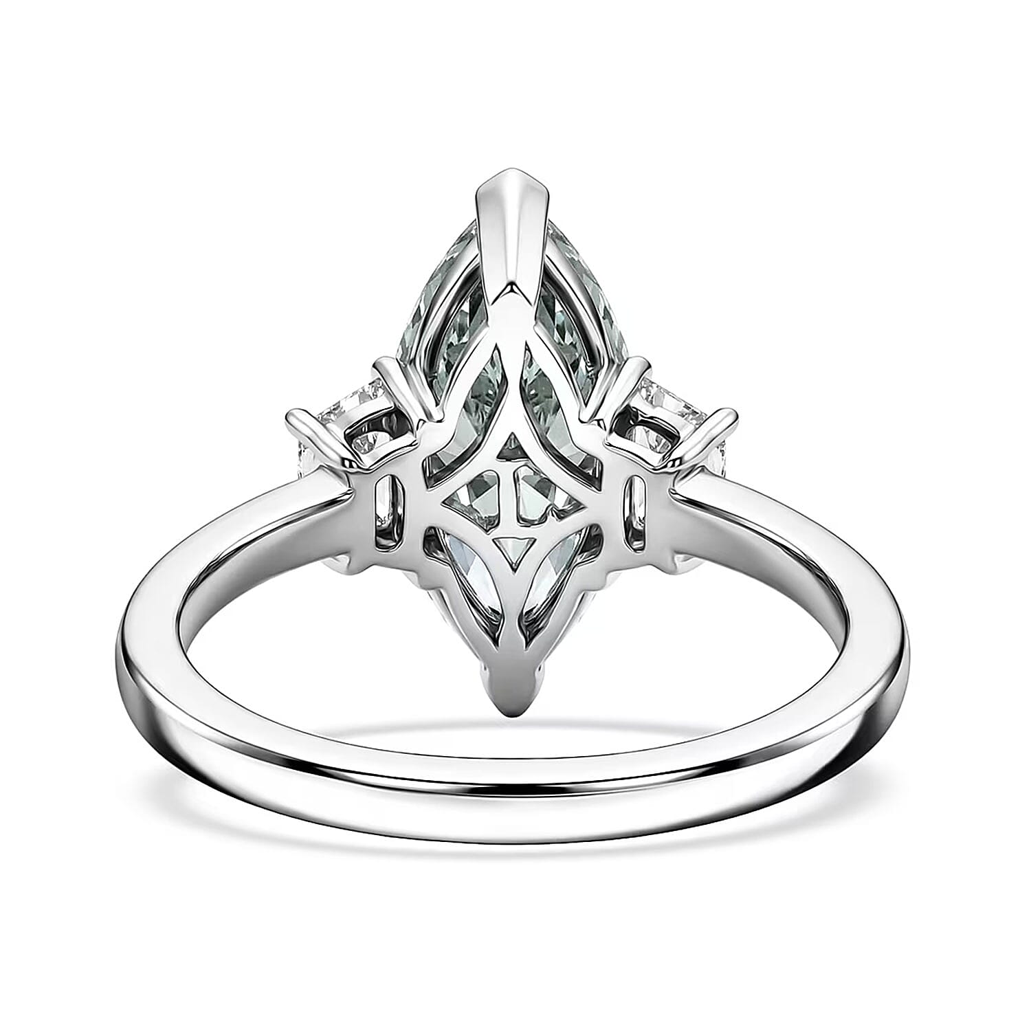 D'Joy Mercury Mystic Topaz 1.00 ctw Ring in Platinum Over Sterling Silver (Size 5.0)