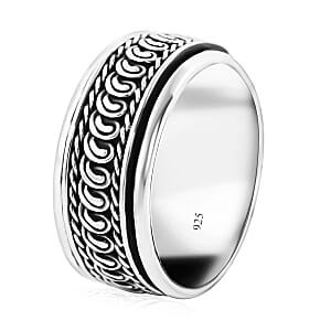 Bali Legacy Spinner Ring in Sterling Silver (Size 8.0) 5.80 Grams