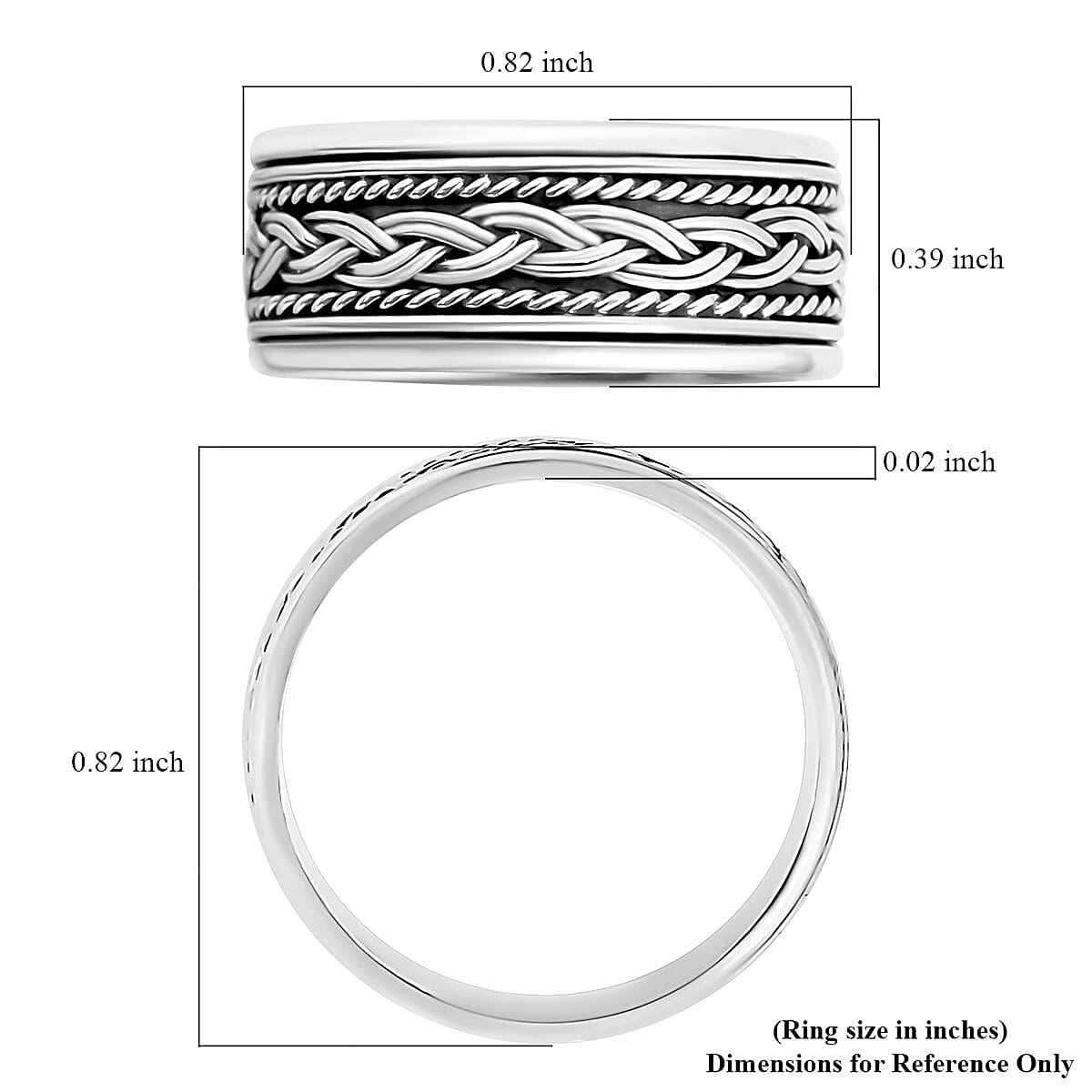 Bali Legacy Spinner Ring in Sterling Silver (Size 8.0) 4.40 Grams image number 5
