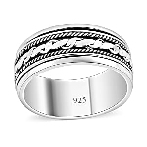 Bali Legacy Spinner Ring in Sterling Silver (Size 8.0) 5 Grams