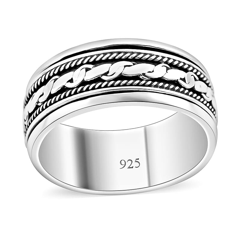 Bali Legacy Spinner Ring in Sterling Silver (Size 8.0) 5 Grams