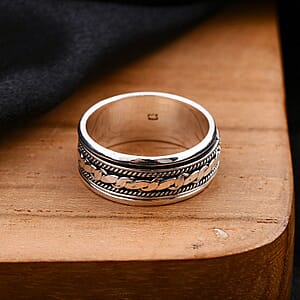 Bali Legacy Spinner Ring in Sterling Silver (Size 8.0) 5 Grams