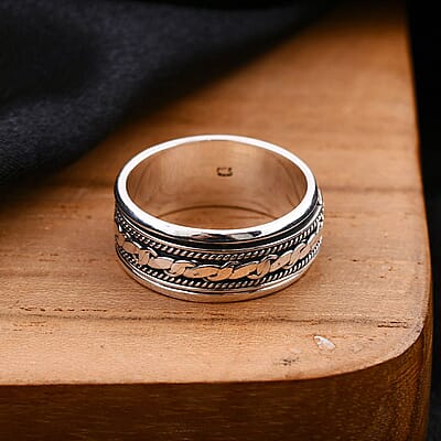 Bali Legacy Spinner Ring in Sterling Silver (Size 8.0) 5 Grams