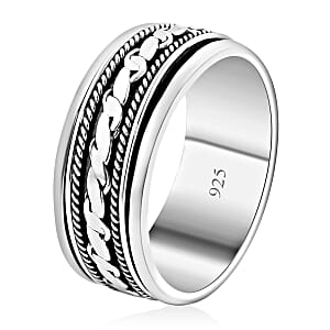 Bali Legacy Spinner Ring in Sterling Silver (Size 8.0) 5 Grams