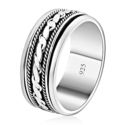 Bali Legacy Spinner Ring in Sterling Silver (Size 8.0) 5 Grams