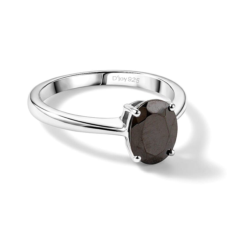 D'Joy Elite Shungite 1.40 ctw Ring in Platinum Over Sterling Silver (Size 5.0)